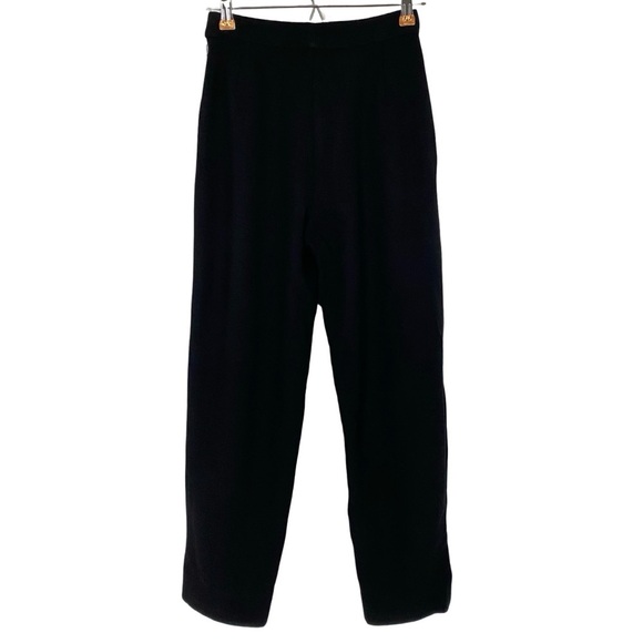 Fendi Black Trouser Dress Pants Women XS Vintage 80s 90s Slacks Wide Leg Tapered - Picture 2 of 11